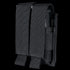 The Condor Double Pistol Mag Pouch is a black nylon pouch with two Velcro-secured compartments, perfect for carrying extra mags—ideal for law enforcement or EDC at the range.